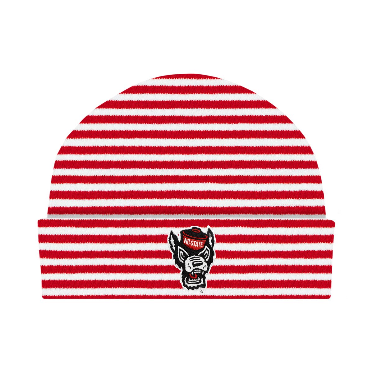 Red/White Striped Newborn Knit Cap